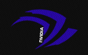 Голубой символ Nvidia из букв