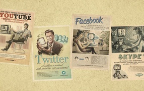 Ретро реклама интернет брендов