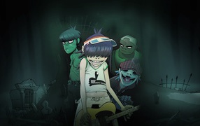 Рок группа из мультфильма Gorillaz