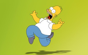 Гомер Симпсон быстро убегает