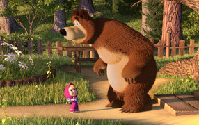 Маша зовет медведя гулять, мультфильм Маша и медведь