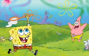 Спанчбоб и Патрик ловят медуз