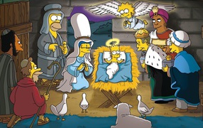 The Simpsons celebrate Christmas