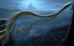 The heroine Rapunzel fairy tales