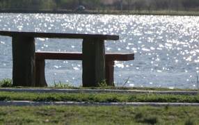 Benches on the waterfront