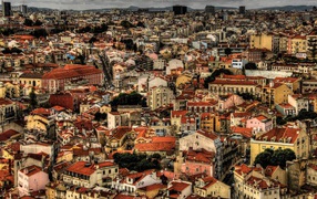 Плотная застройка в старинном городе