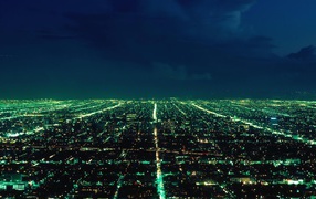 Бескрайний ночной город