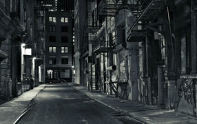 Вечерняя улица в Нью-Йорке