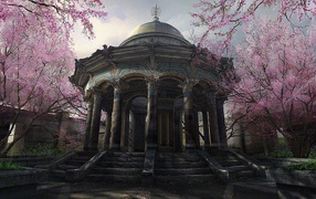 Беседка в японском саду