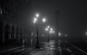 Ночная площадь Сан-Марко. Венеция.