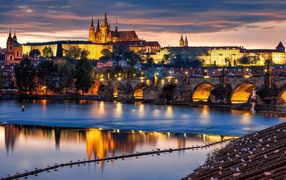 Ночная Прага, Чехия