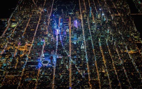 Ночной город с высоты