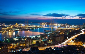 Ночь в городе Владивосток
