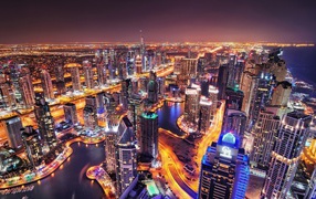 Night lights of Dubai
