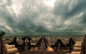 Панорама улиц в Париже