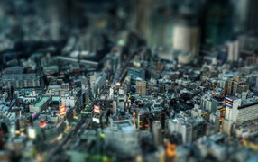 Фото эффект игрушечного города