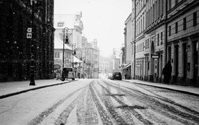 Улица в городе Познань, Польша