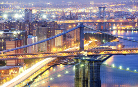 The Brooklyn bridge in new York city