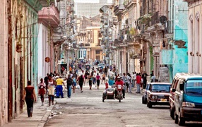 Движение на улице в Гаване