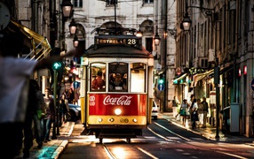 Tram in Lisbon, Portugal