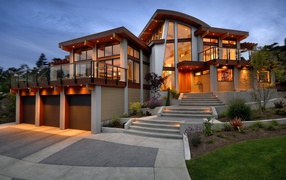 Вилла со стеклянными стенами