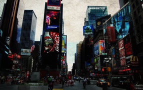 Прогулка по улице большого Нью-Йорка