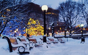 Зимний сквер в Оттаве, Канада