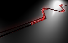 Красная решетка на корпусе компьютера