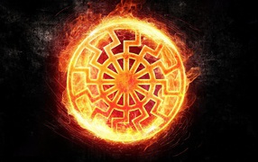 Пылающий символ солнца
