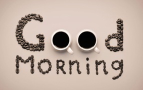 Пара чашек кофе для доброго утра