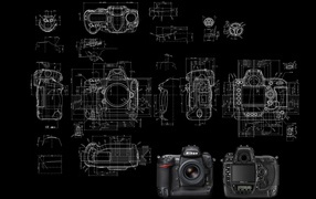Чертеж фотоаппарата Никон