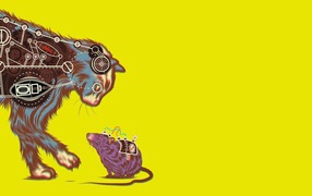 Электрический кот ловит электрическую мышь