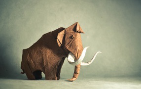 Слон из бумаги, оригами