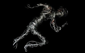 Фигура человека из проводов