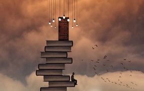 Стопка больших книг