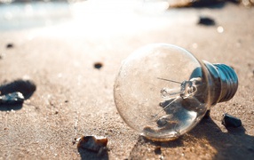 Перегоревшая лампочка на земле