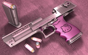 Розовый пистолет Hello Kitty