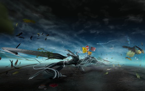 Знаки на абстрактном рисунке