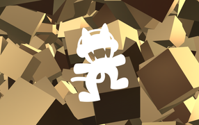 Силуэт кота на фоне коробок