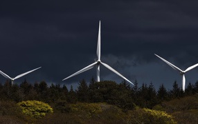 Лопасти ветряной электростанции