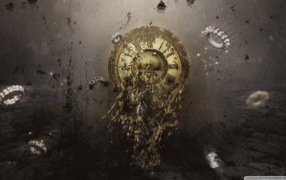 Циферблат часов в стиле киберпанк