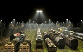 Поезда на сортировочной станции