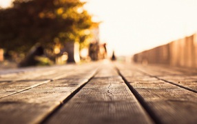 Деревянные полы на площадке для прогулок