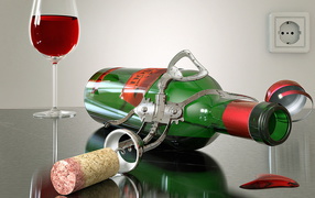Креатив с бокалом вина