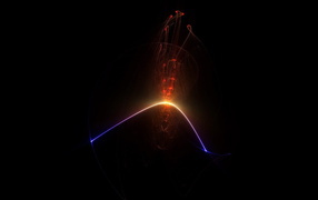 Световой рисунок на черном фоне