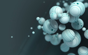 Белые полосатые шары