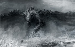 Арт Черный дракон