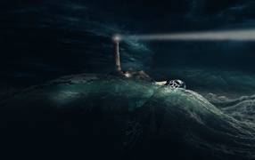 Луч маяка в ночи