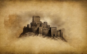 Замок нарисован карандашом