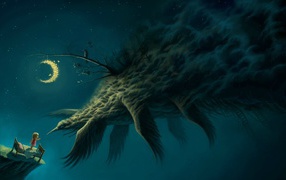 Ночное чудище и девочка